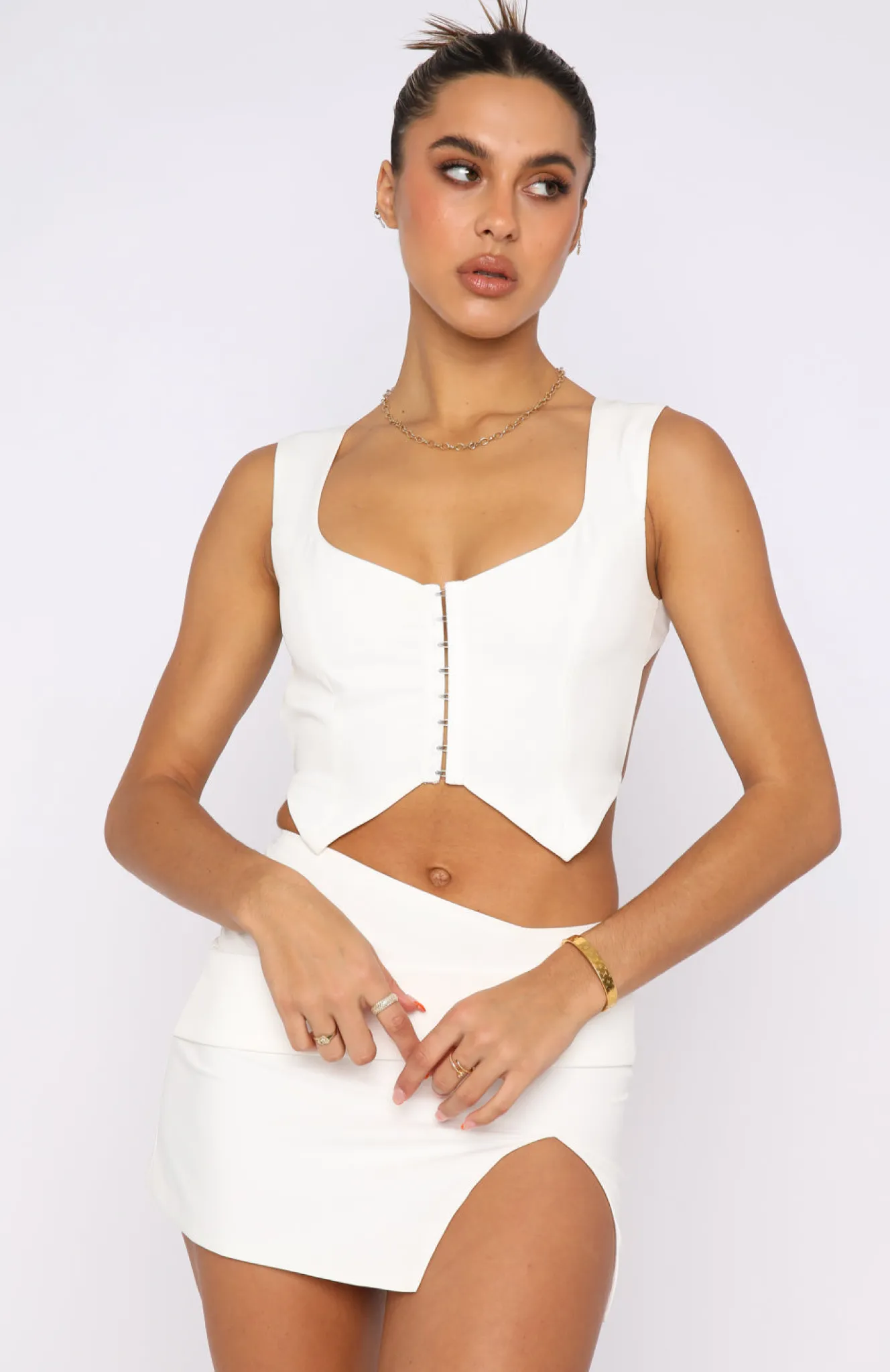 Shirts & Blouses | White Fox Boutique Get On With It Crop white