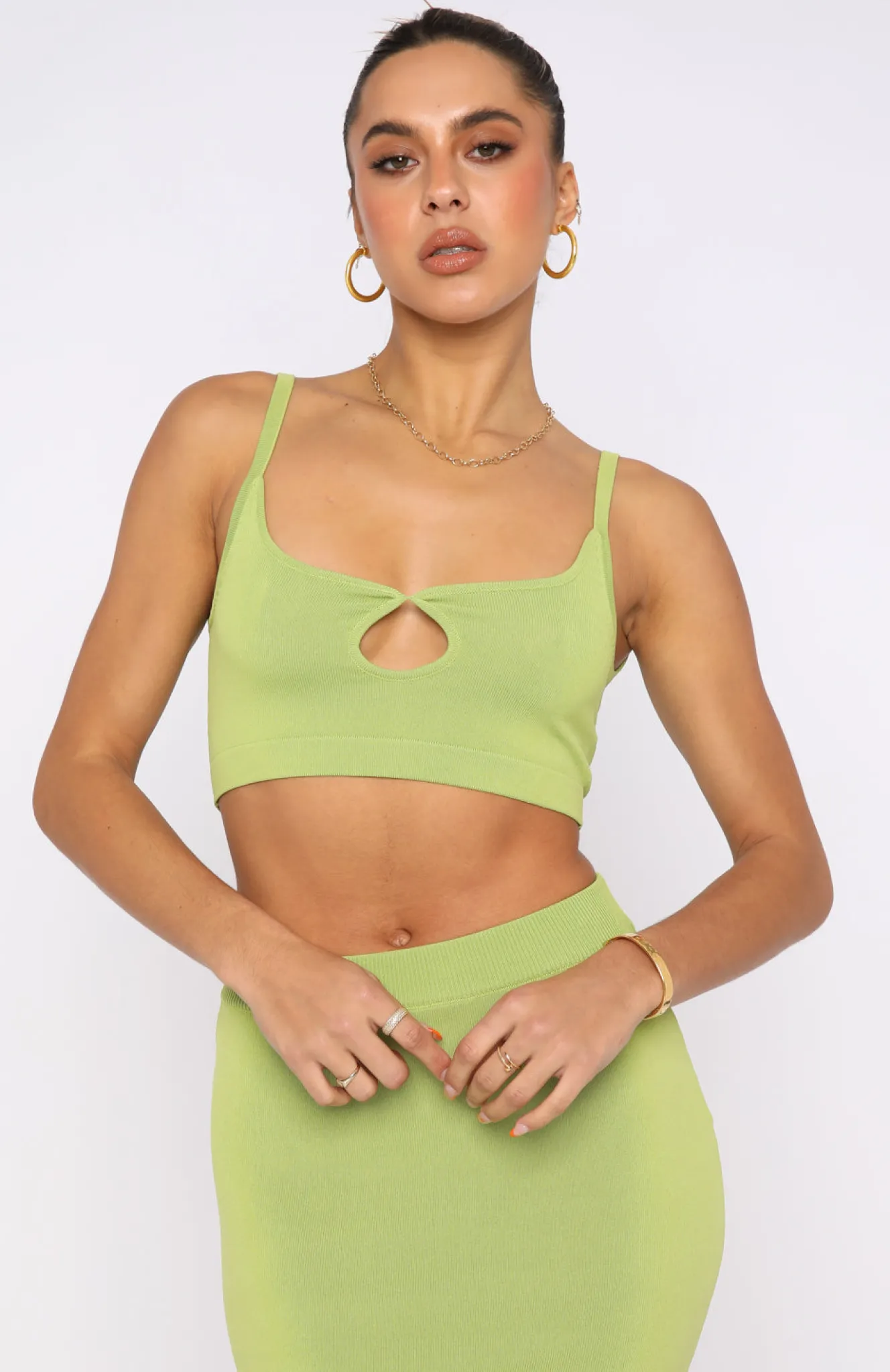 Shirts & Blouses | White Fox Boutique Get The Feeling Crop Matcha green