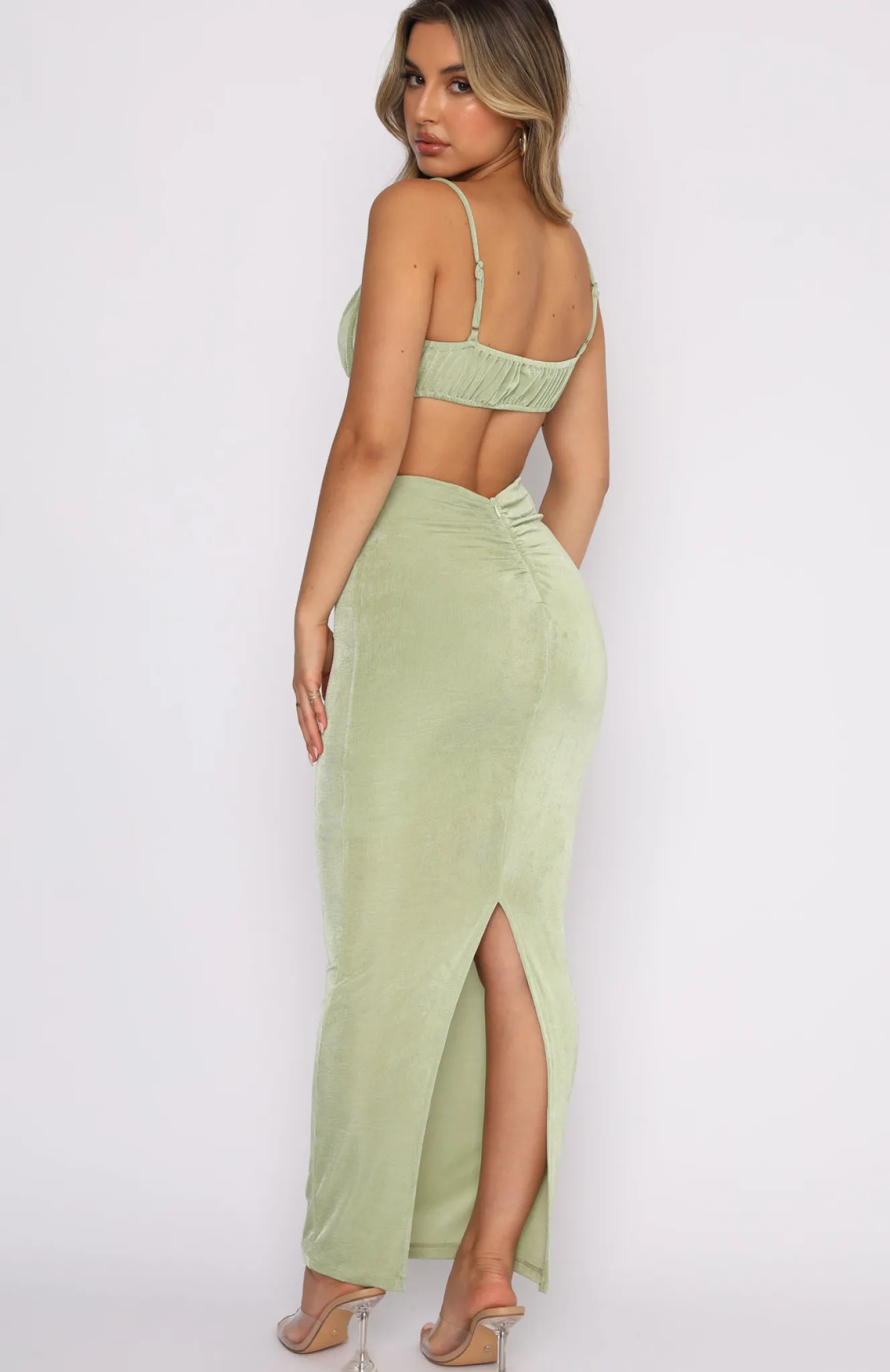 Formal Dresses | White Fox Boutique Girl Crush Maxi Set Sage green