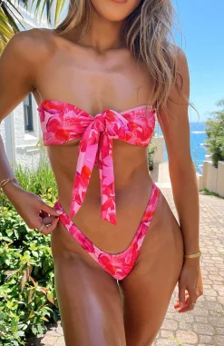 Bikini Tops | White Fox Boutique Girls Trip Bikini Top Rose Et Rouge Print pink