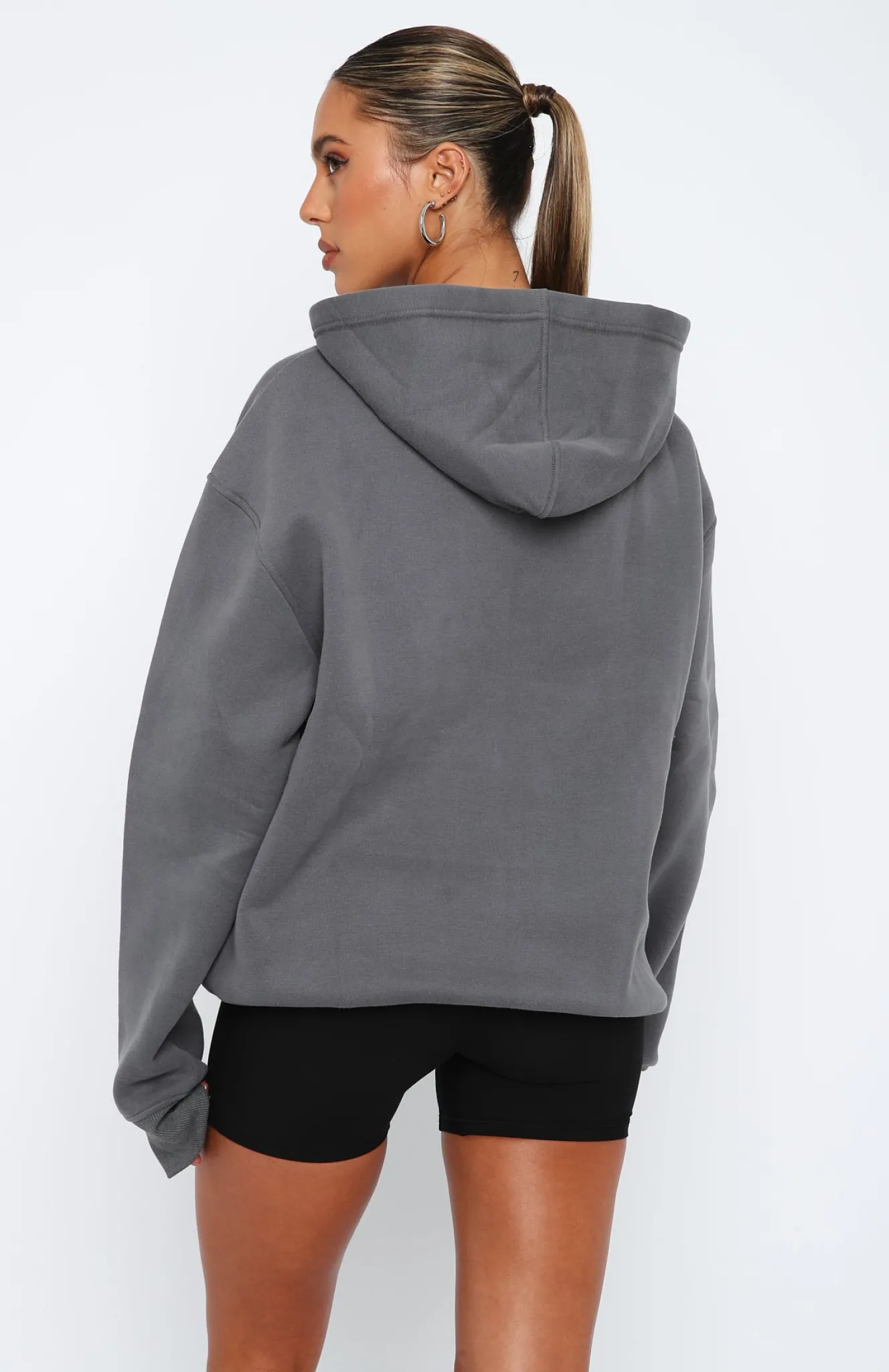 Jackets & Blazers | White Fox Boutique Give It Away Oversized Hoodie Charcoal grey