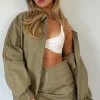 Restocked | White Fox Boutique Give It To Me Mini Skirt Moss green