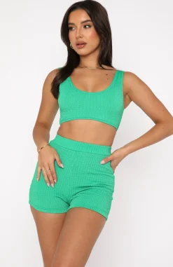 Shirts & Blouses | White Fox Boutique Give Me Good Vibes Crop green