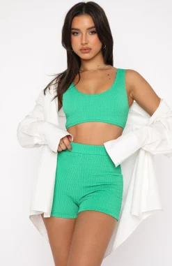 Shirts & Blouses | White Fox Boutique Give Me Good Vibes Crop green