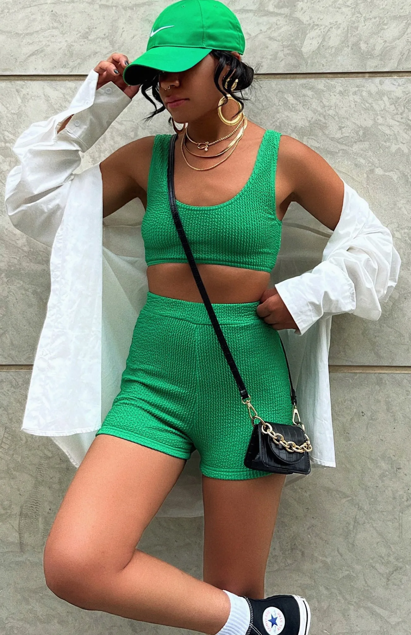 Shirts & Blouses | White Fox Boutique Give Me Good Vibes Crop green