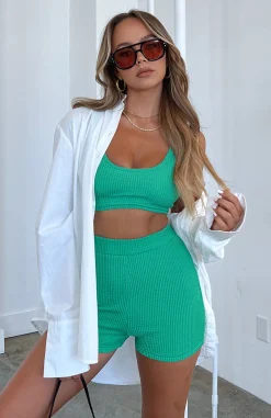 Shirts & Blouses | White Fox Boutique Give Me Good Vibes Crop green