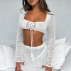 Resort Wear | White Fox Boutique Give Me Something Crochet Mini Skirt Off white