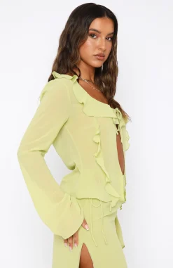 Shirts & Blouses | White Fox Boutique Give Me Your Hand Long Sleeve Top Matcha green