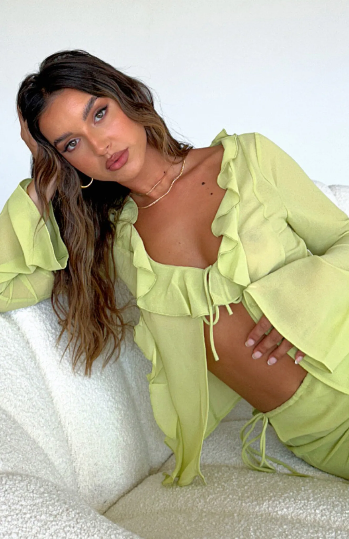 Shirts & Blouses | White Fox Boutique Give Me Your Hand Long Sleeve Top Matcha green