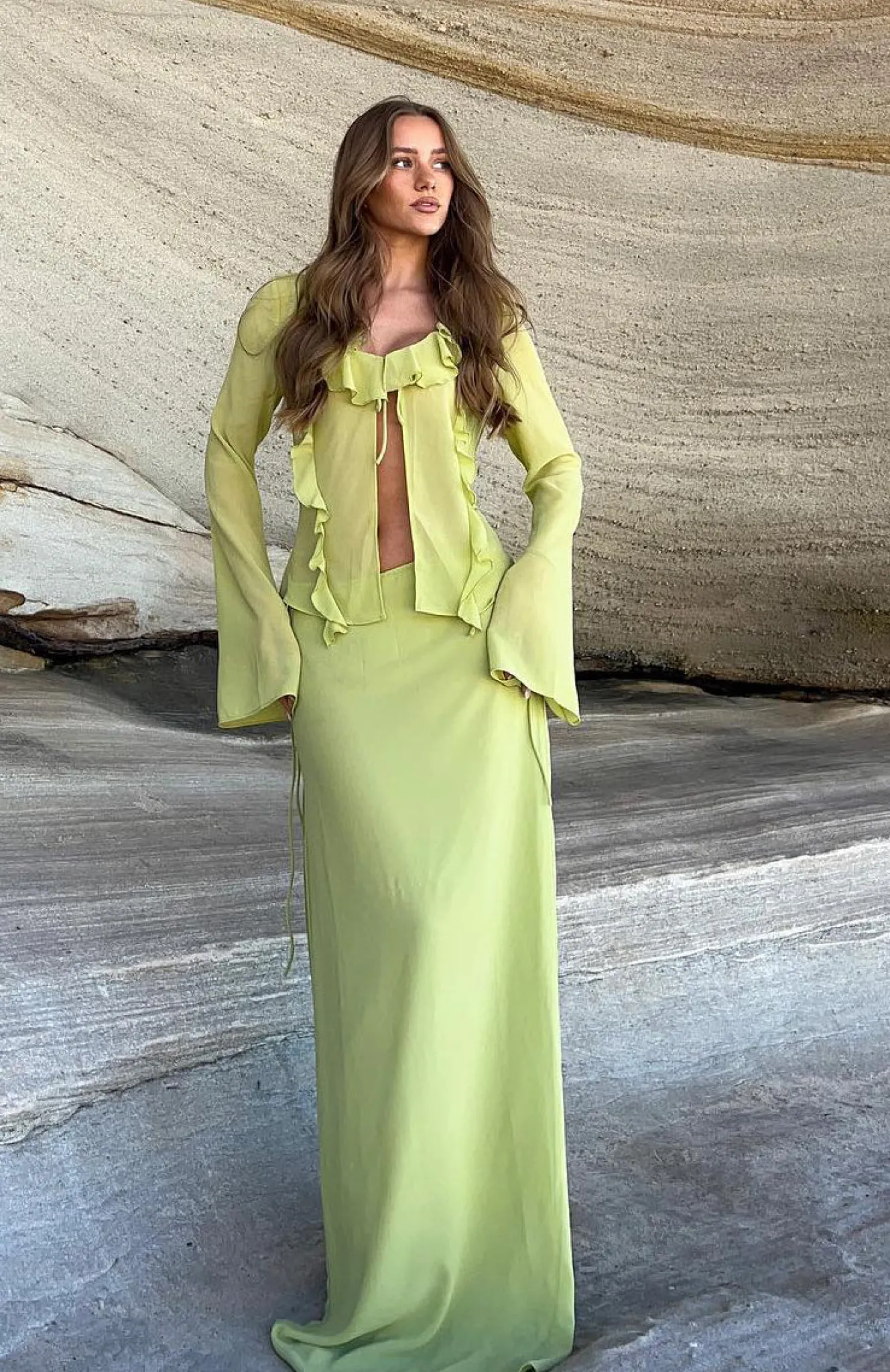 Shirts & Blouses | White Fox Boutique Give Me Your Hand Long Sleeve Top Matcha green