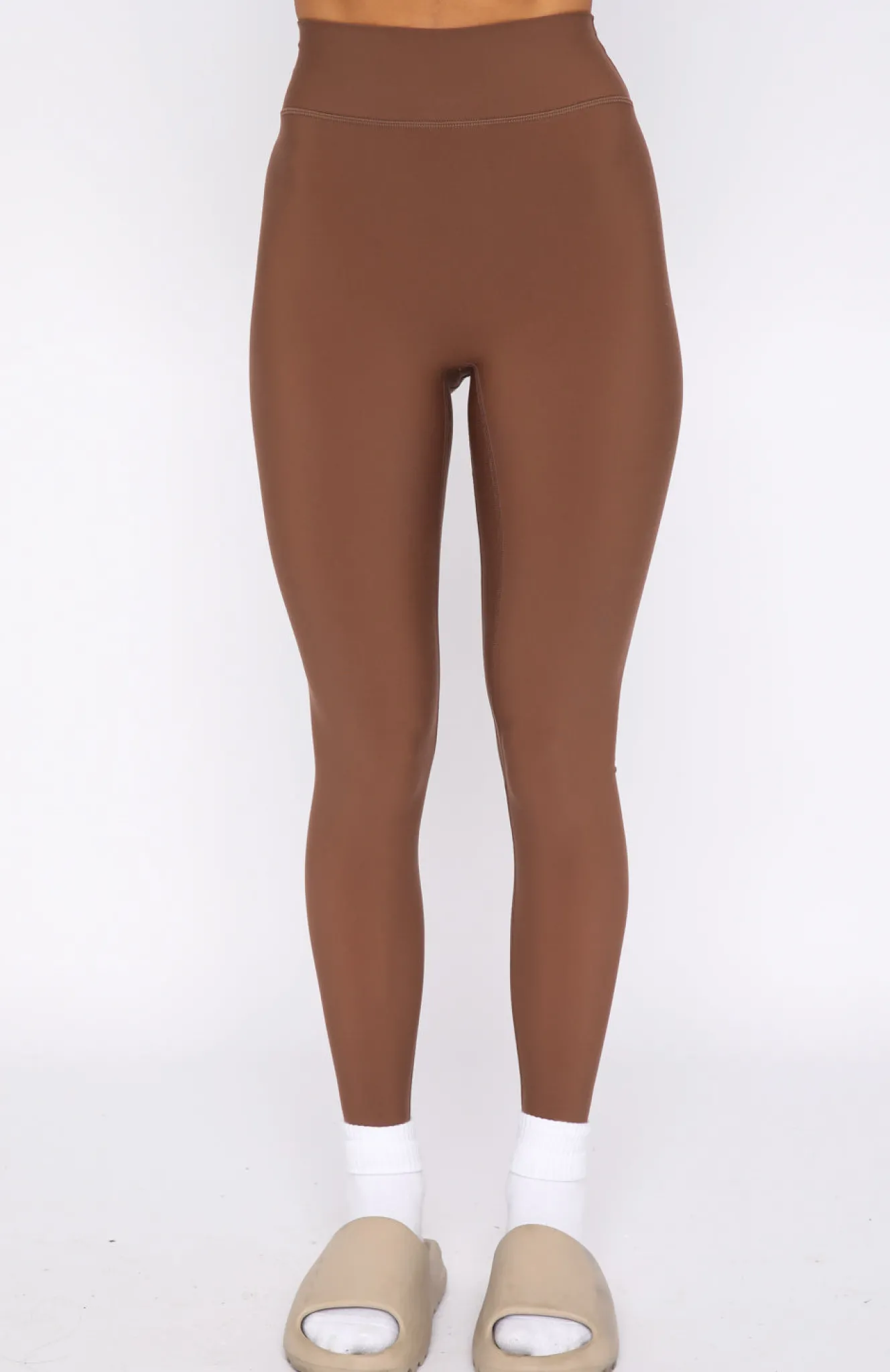 Leggings | White Fox Boutique Go Getter High Waisted Leggings Chocolate brown