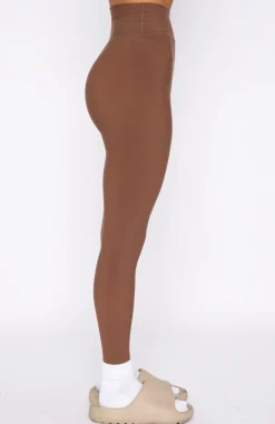 Leggings | White Fox Boutique Go Getter High Waisted Leggings Chocolate brown