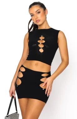 Restocked | White Fox Boutique Going Places Mini Skirt black
