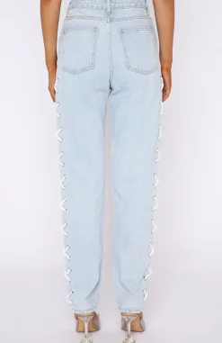 Denim | White Fox Boutique Going With The Flow Jeans Wash blue