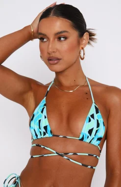 Bikini Tops | White Fox Boutique Golden Hour Bikini Top Arctic Geo blue