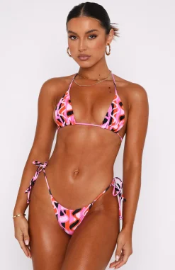 Bikini Tops | White Fox Boutique Golden Hour Bikini Top Bubblegum Geo pink