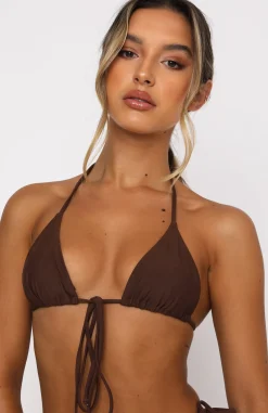 Bikini Tops | White Fox Boutique Golden Hour Bikini Top Chocolate brown