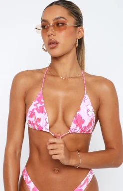 Bikini Tops | White Fox Boutique Golden Hour Bikini Top Magenta Melt pink