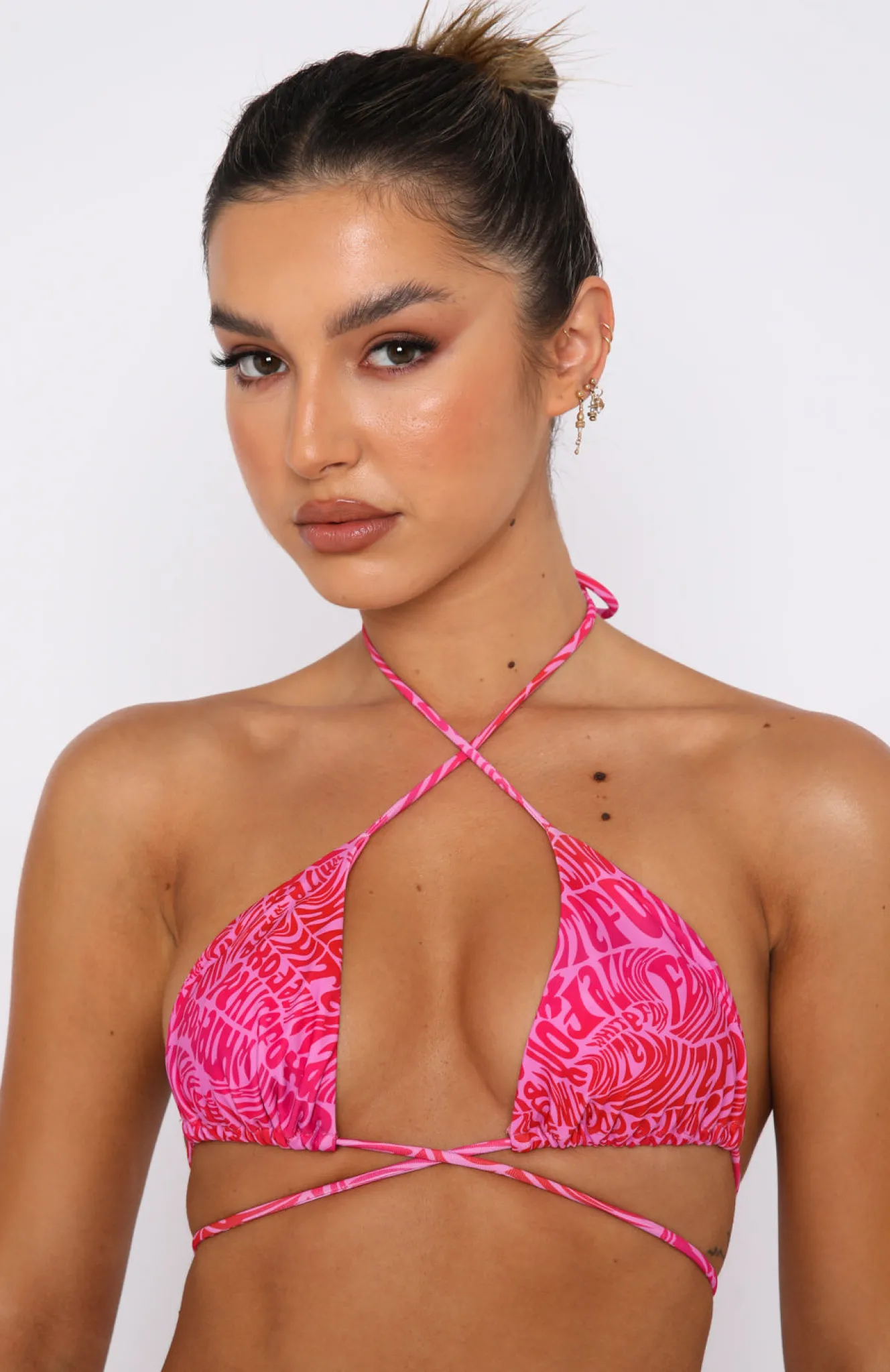 Bikini Tops | White Fox Boutique Golden Hour Bikini Top Retro Revival pink