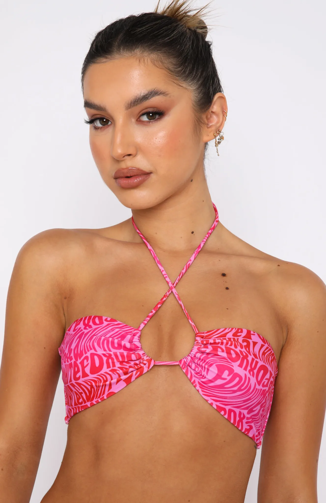 Bikini Tops | White Fox Boutique Golden Hour Bikini Top Retro Revival pink