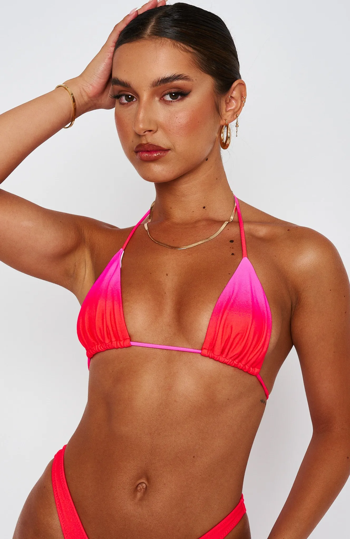 Bikini Tops | White Fox Boutique Golden Hour Bikini Top Strawberry Ombre pink