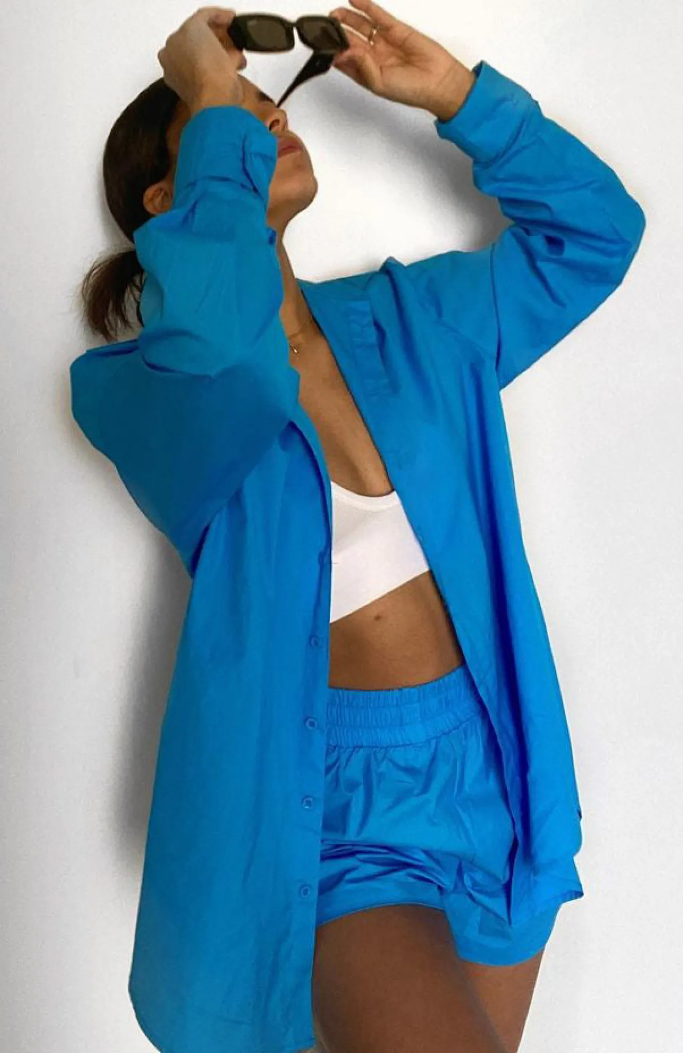Shorts | White Fox Boutique Golden Sunset Shorts blue
