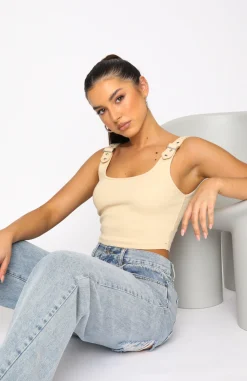 Shirts & Blouses | White Fox Boutique Good Choices Ribbed Crop Oatmeal nude