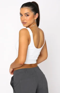 Shirts & Blouses | White Fox Boutique Good Choices Ribbed Crop white