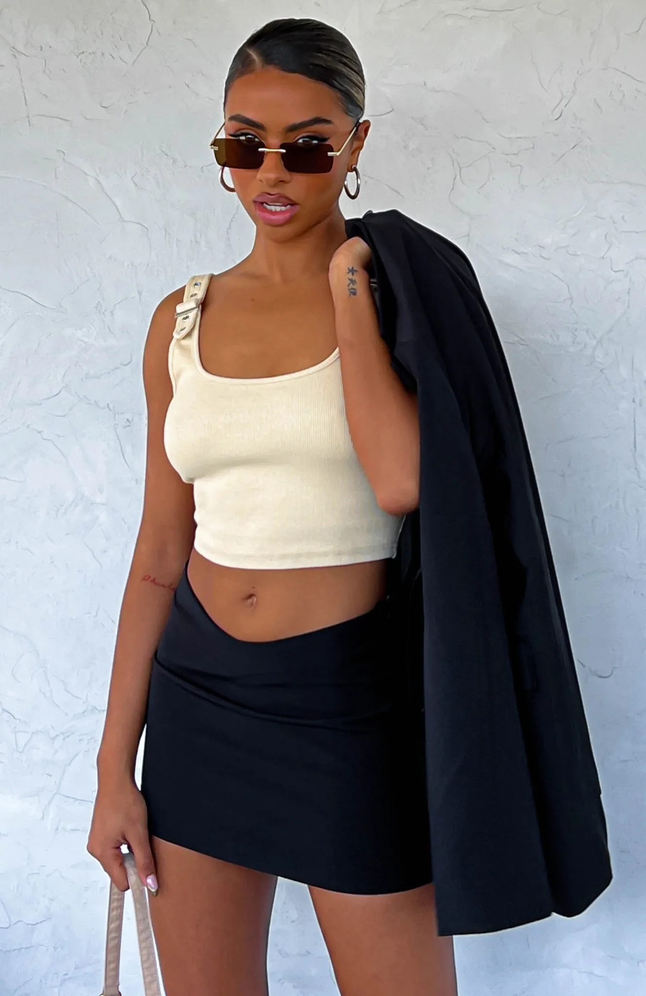 Shirts & Blouses | White Fox Boutique Good Choices Ribbed Crop Oatmeal nude