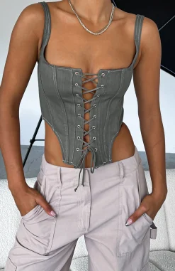 Shirts & Blouses | White Fox Boutique Good News Bustier Bottle green