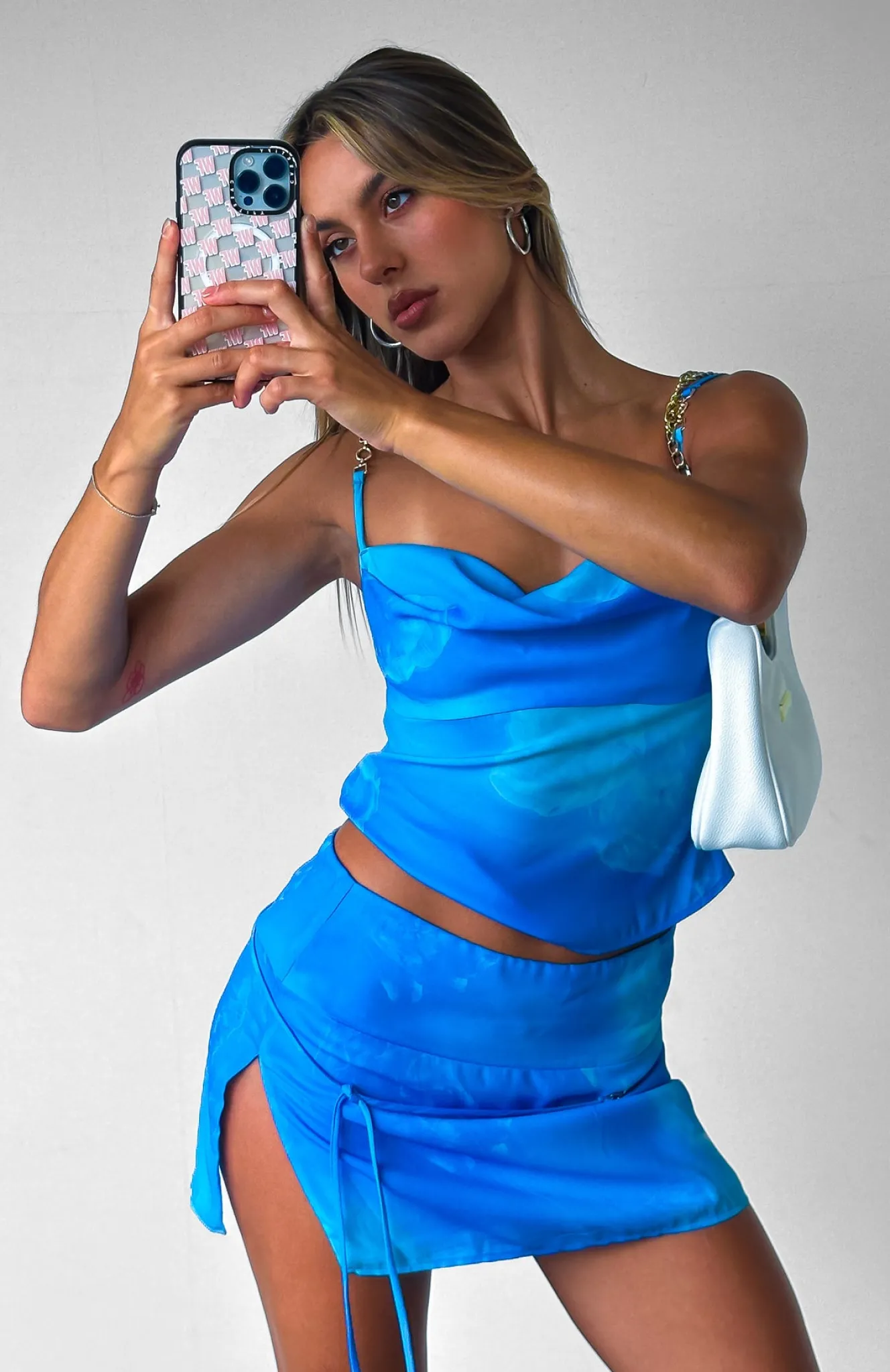 Shirts & Blouses | White Fox Boutique Good Without You Crop Aqua Floral blue