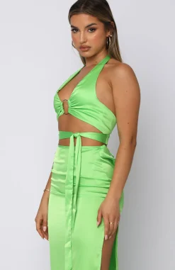 Shirts & Blouses | White Fox Boutique Got Game Crop green