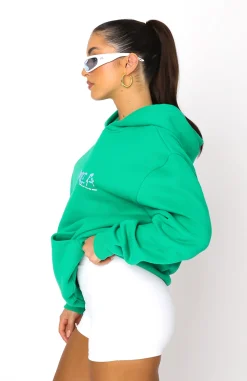 Jackets & Blazers | White Fox Boutique Happy Place Hoodie green