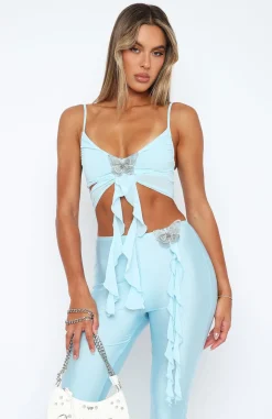 Shirts & Blouses | White Fox Boutique Headlines Crop Baby blue