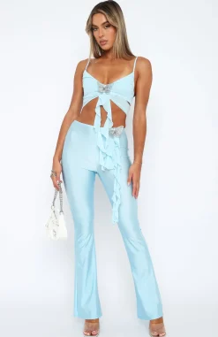 Shirts & Blouses | White Fox Boutique Headlines Crop Baby blue