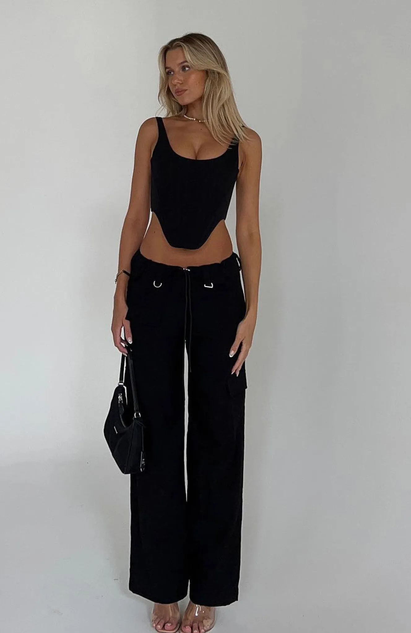Pants | White Fox Boutique Headsprung Cargo Pants black