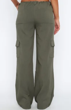 Pants | White Fox Boutique Headsprung Cargo Pants Khaki green