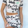 Shirts & Blouses | White Fox Boutique Heart Holder Crop Latte Sketch nude