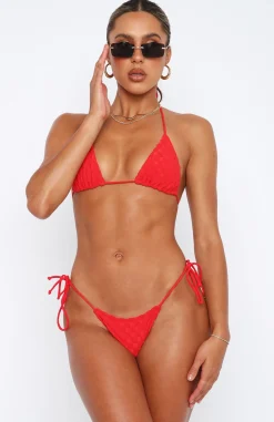 Bikini Bottoms | White Fox Boutique Here Comes The Sun Bottoms Terry red