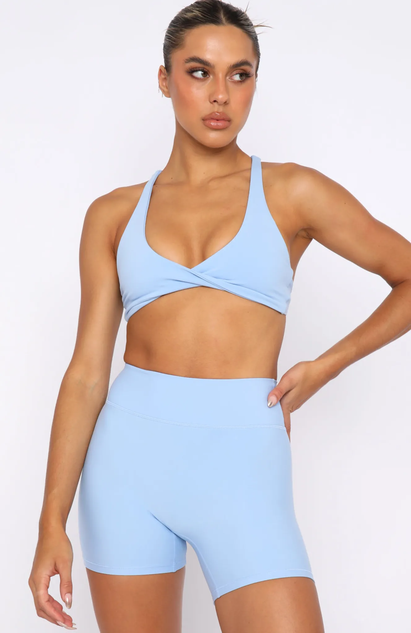 Sports Bras & Crops | White Fox Boutique High Definition Sports Bra Sky blue