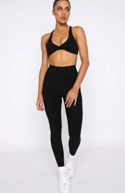 Sports Bras & Crops | White Fox Boutique High Definition Sports Bra black