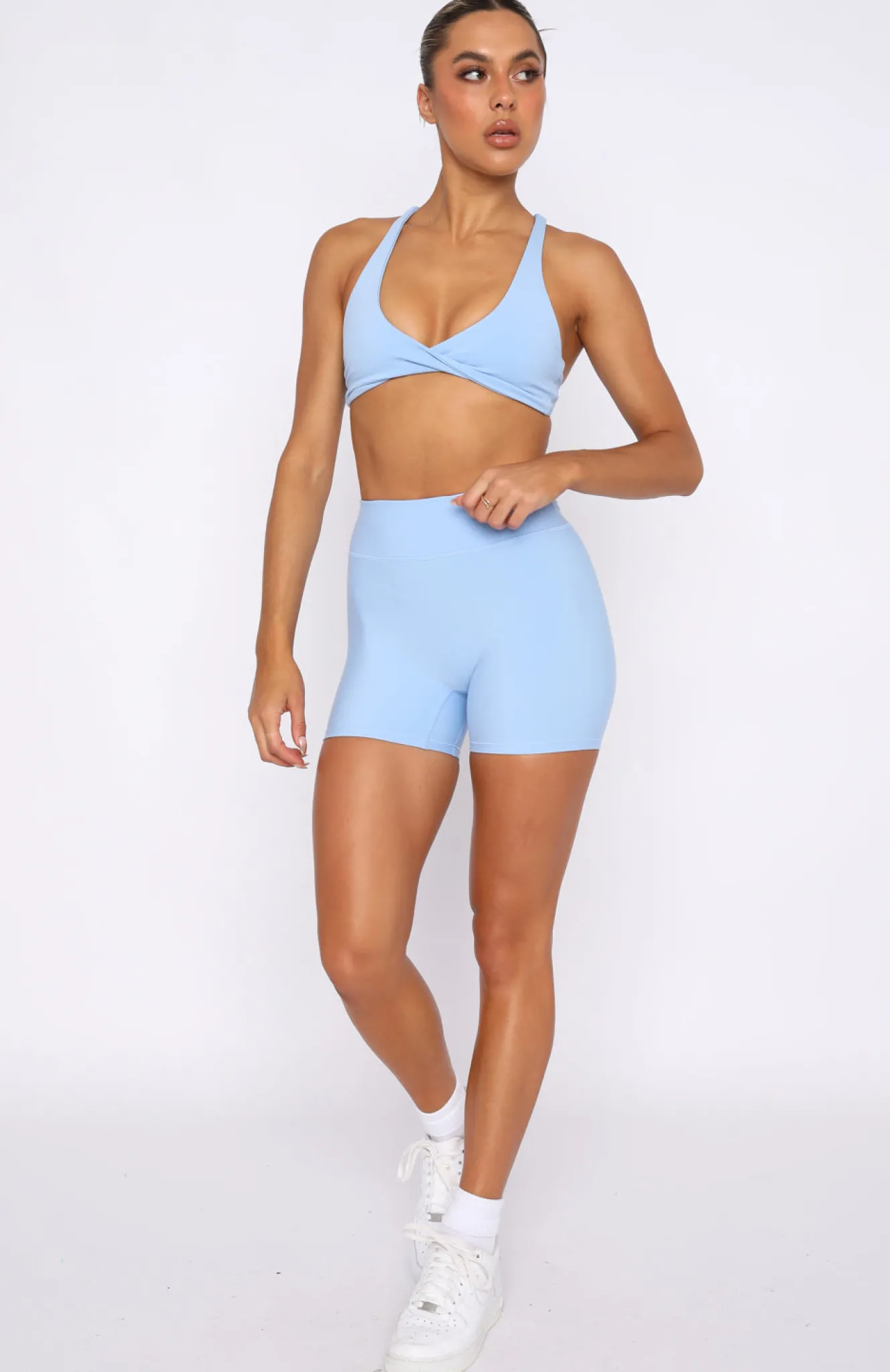 Sports Bras & Crops | White Fox Boutique High Definition Sports Bra Sky blue