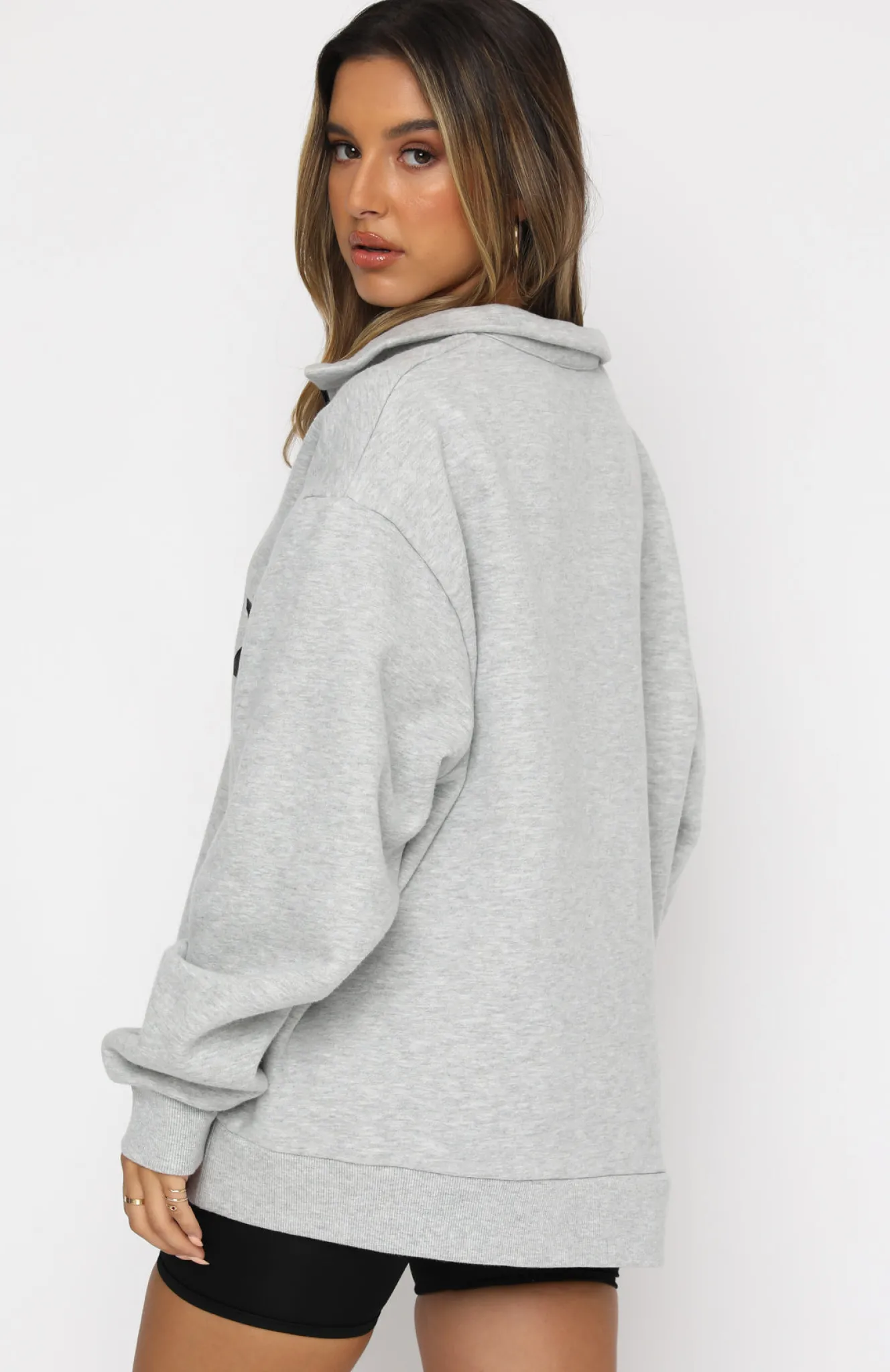 Jackets & Blazers | White Fox Boutique High Standard Zip Front Sweater Marle grey