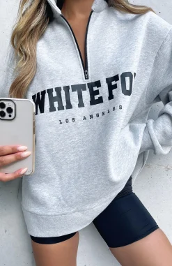 Jackets & Blazers | White Fox Boutique High Standard Zip Front Sweater Marle grey