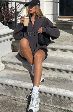 Jackets & Blazers | White Fox Boutique High Standard Zip Front Sweater Shadow grey