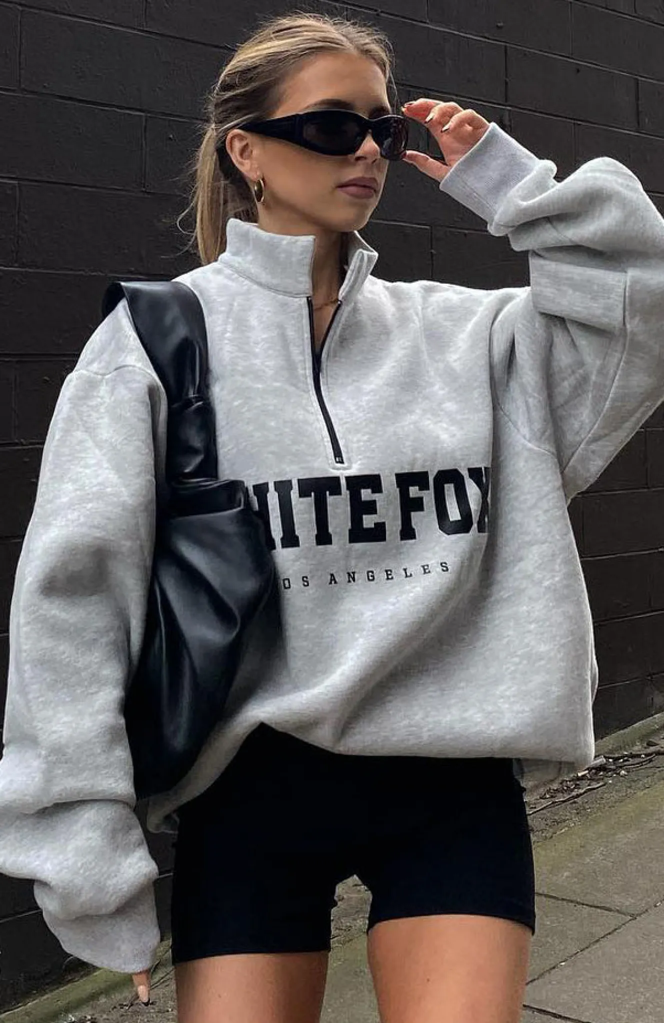 Jackets & Blazers | White Fox Boutique High Standard Zip Front Sweater Marle grey