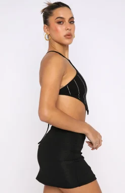 Shirts & Blouses | White Fox Boutique High Temptation Crop black