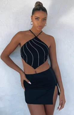 Shirts & Blouses | White Fox Boutique High Temptation Crop black