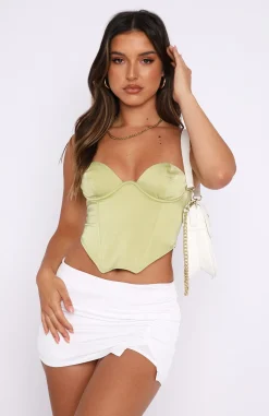 Shirts & Blouses | White Fox Boutique Hold On To You Bustier Matcha green