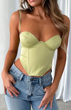 Shirts & Blouses | White Fox Boutique Hold On To You Bustier Matcha green